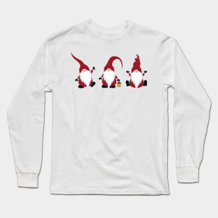 3 Little Christmas Gnomes Long Sleeve T-Shirt